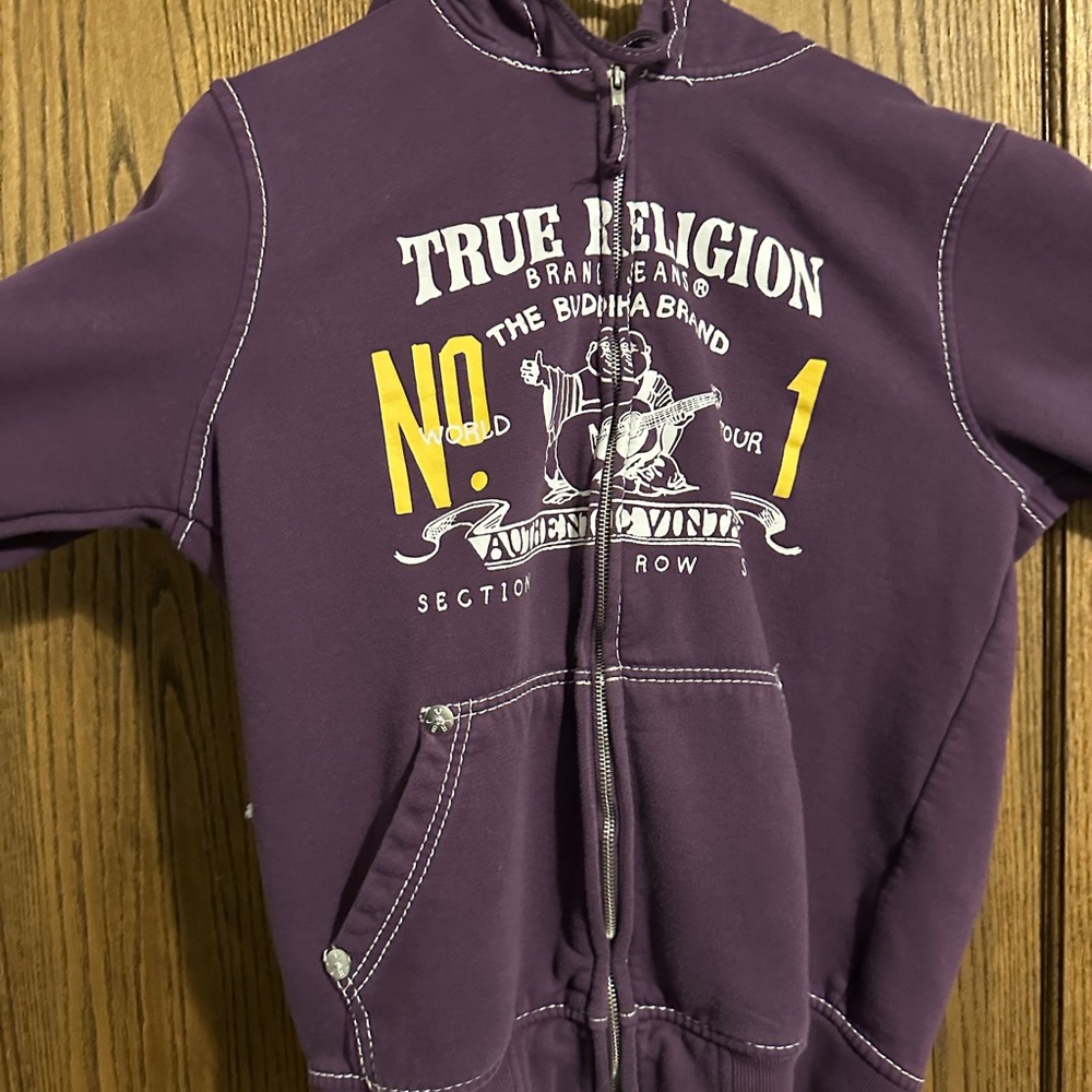 True Religion Deep Purple Zip-Up